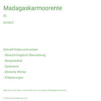 Madagaskarmoorente