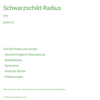 Schwarzschild-Radius