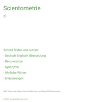 Scientometrie