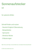 Sonnenaufstecker