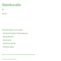 Steinkoralle