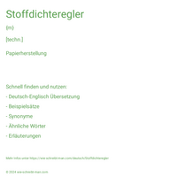 Stoffdichteregler