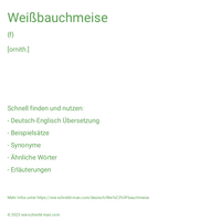 Weißbauchmeise