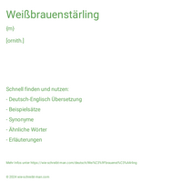 Weißbrauenstärling