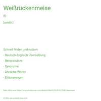 Weißrückenmeise