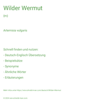 Wilder Wermut