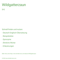 Wildgatterzaun