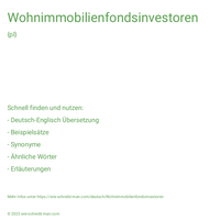 Wohnimmobilienfondsinvestoren