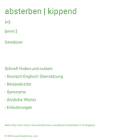 absterben | kippend