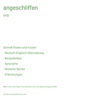 angeschliffen