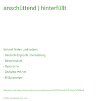 anschüttend | hinterfüllt