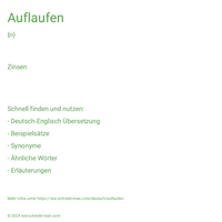 auflaufen