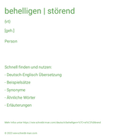 behelligen | störend