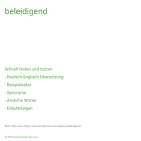 beleidigend