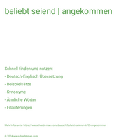 beliebt seiend | angekommen