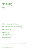 einsilbig