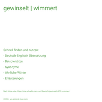 gewinselt | wimmert