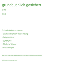 grundbuchlich gesichert