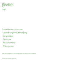 jährlich