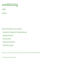 weißblütig