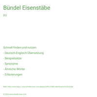 Bündel Eisenstäbe