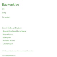 Backenklee