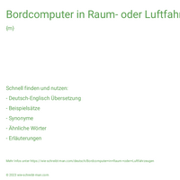 Bordcomputer in Raum- oder Luftfahrzeugen