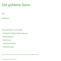 Die goldene Gans