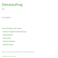 Dienstauftrag