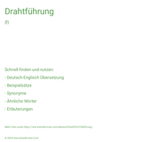 Drahtführung