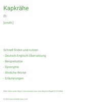 Kapkrähe