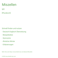 Miszellen