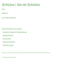 Schütze | Sie ist Schütze.