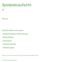 Spielplatzaufsicht