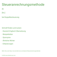 Steueranrechnungsmethode