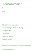 Steuernummer