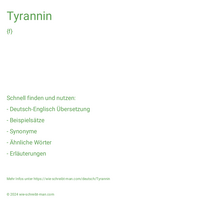 Tyrannin