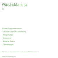 Wäscheklammer