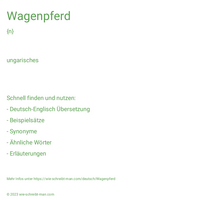 Wagenpferd