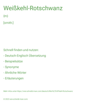 Weißkehl-Rotschwanz