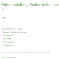 Weichenstellung | Weiche in Grundstellung