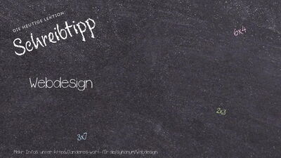 Schreibtipp Webdesign