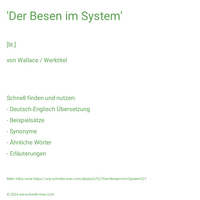 'Der Besen im System'