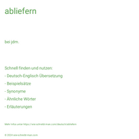 abliefern