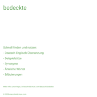 bedeckte