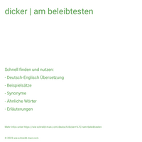 dicker | am beleibtesten