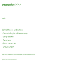 entscheiden