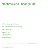 erschreckend | beängstigt