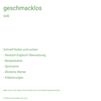 geschmacklos