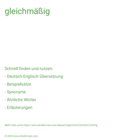 gleichmäßig